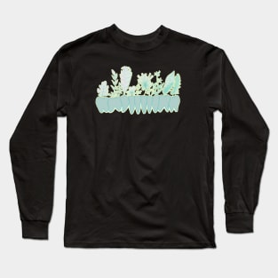 Plant Teeth (Baby Blue and Yellow) Long Sleeve T-Shirt